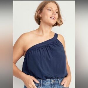 Old Navy One Shoulder Tank Top, Navy Blue, size 3X Fashionable
